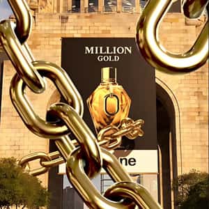 Golden Chains Floats Out in fake-out-of-home ad of Rabanne