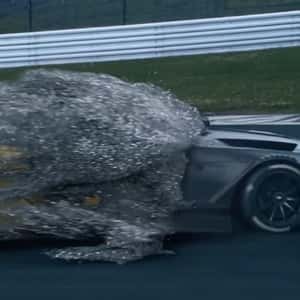 Car Color Peeling Transformation in a fake-out-of-home ad of Lexus