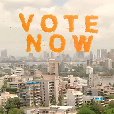 Orange Papers Form Words in a fake-out-of-home ad of Beauty and You Awards