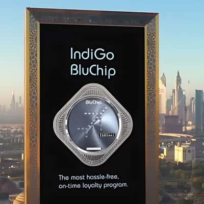 Poster Rolls Up at Dubai Landmark in a fake-out-of-home promotional ad of IndiGo
