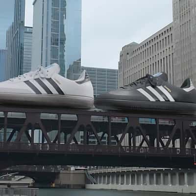 Sneakers Rides Above the Train in a fake-out-of-home ad of Foot Locker
