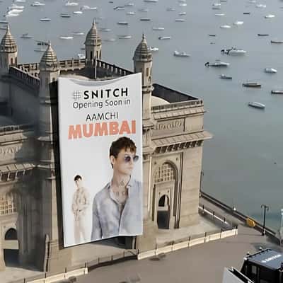 Shopping Bags Delivery at Landmark in a fake-out-of-home ad of Snitch