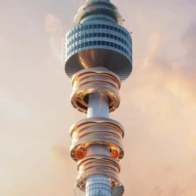 Golden Rings Goes Up and Down in a fake-out-of-home of BVLGARI