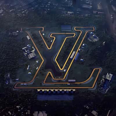 Logo Race Track for Formula 1 in a fake-out-of-home of Louis Vuitton