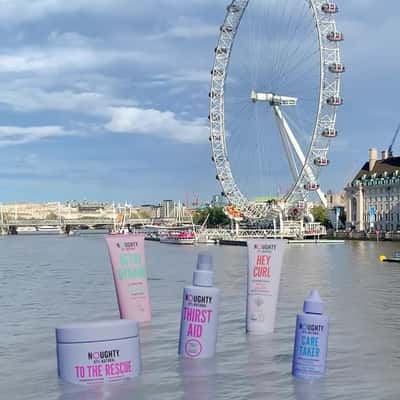 Hair Products Emerges at the River in a fake-out-of-home ad of Naughty Hair Care
