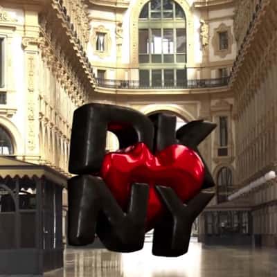 Heart Balloon Transforms at Shopping Center in a fake-out-of-home ad of DKNY
