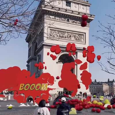Perfume Bottles Turned into Fruits in a fake-out-of-home ad of Versatile Paris