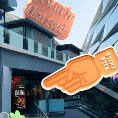 Pop-Up Store Assembles Inside the Mall in a fake-out-of-home ad of XILE.CHILE
