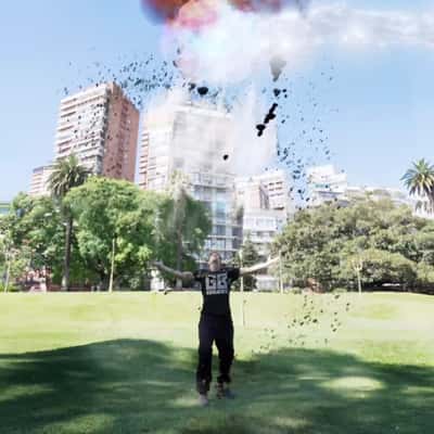 Man Show Elemental Powers in a fake-out-of-home ad of PUB G Mobile