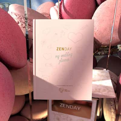 Macaroons in Glass Case Overflow in a fake-out-of-home ad of Zen Day