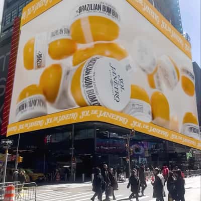 Creams Bounce Off From Billboard in a fake-out-of-home ad of Sol de Janiero