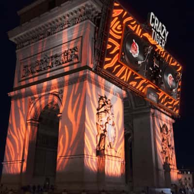 Monument Transforms to DJ Booth in a fake-out-of-home ad of Crazy Tiger
