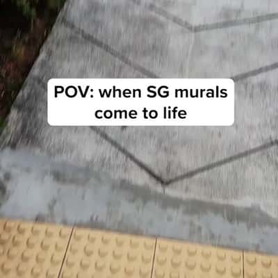 Moving Murals on Buildings in a fake-out-of-home ad of Moving Bits