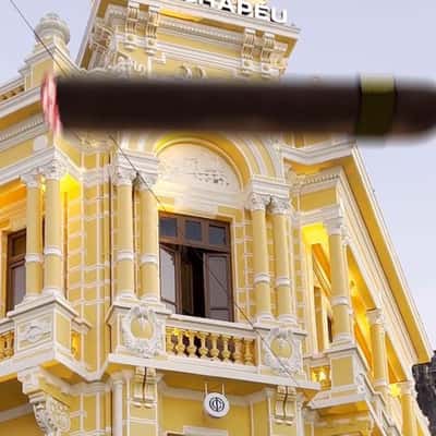 Cigarette Fell From the Sky in a fake-out-of-home ad of JAMM Cigar