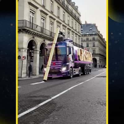 Tank Truck Syphons Street Lines in a fake-out-of-home ad of Netflix