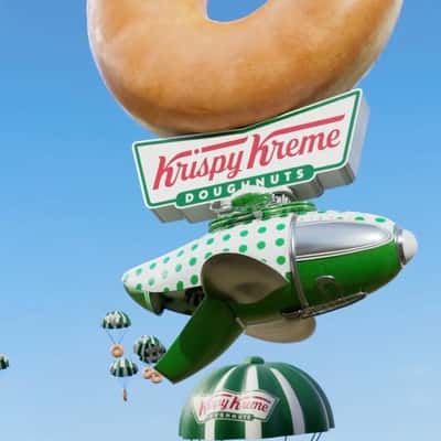Airship Releases Donuts in a fake-out-of-home ad of Krispy Kreme