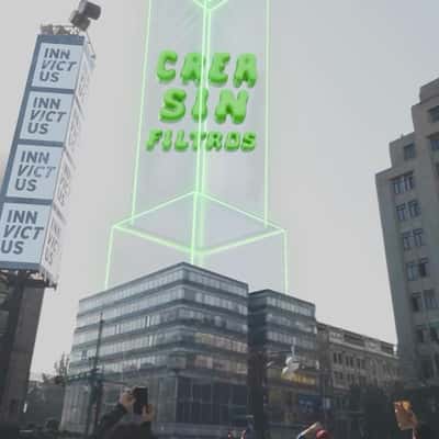 Tower Transforms in Different Textures in a fake-out-of-home ad of Innvictus