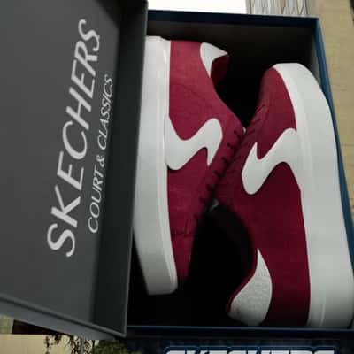 Shoebox Drops on Store Reveals Shoes in a fake-out-of-home ad of Skechers