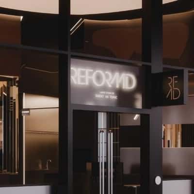 Workout Equipments Roll On Railway in a fake-out-of-home ad of Reformd
