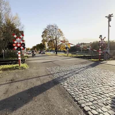 Toy Train Crossing the Railway in a fake-out-of-home ad of HEMA
