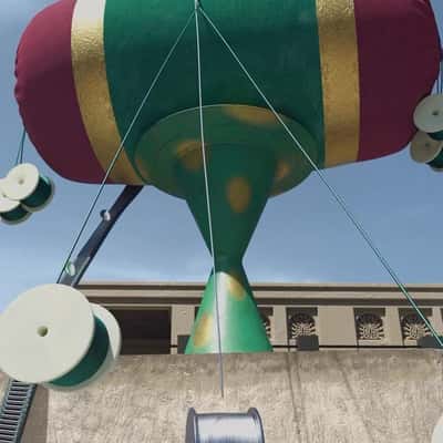 Embroidery Appears Above Museum in a fake-out-of-home ad of Al Shindagha Museum