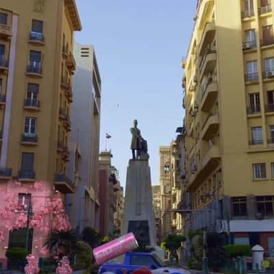 Car Turns the Square Pink in a fake-out-of-home ad of Redbull