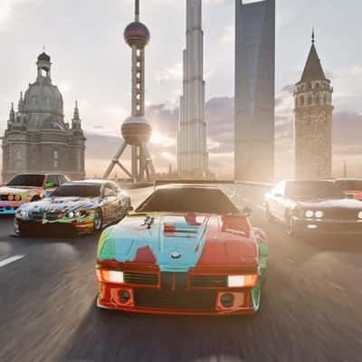 Toy Car Transforms into a Racing Car in a fake-out-of-home ad of BWM