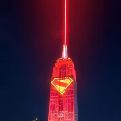 Logo Appears on Empire State Building in a fake-out-of-home ad of Superman