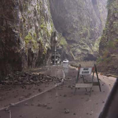 Vacuum Cleans Rock Debris in a fake-out-of-home ad of Samsung