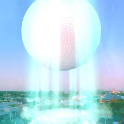 Sphere Seized by Extraterrestrial in a fake-out-of-home ad of Walt Disney World