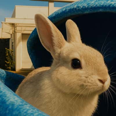 Bunny Inside Easter Egg in a fake-out-of-home ad of Clinica Nelson Letizio