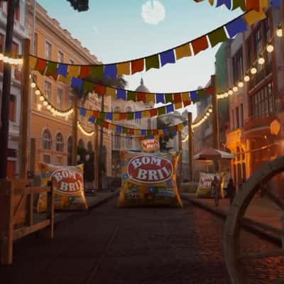 Street Turns Festive by Steel Wool in a fake-out-of-home ad of Bombril