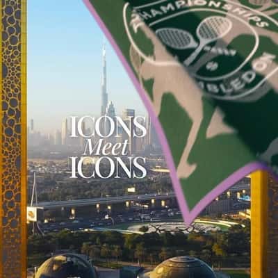 Towel Rolls Down From Dubai Frame in a fake-out-of-home ad of Christy