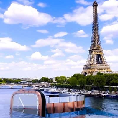 Smartwatch with Floats at River in a fake-out-of-home ad of CASETiFY