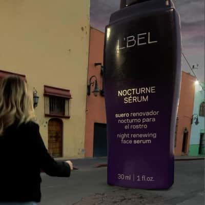 Serum Smoothens Rough Surface in a fake-out-of-home ad of L'BEL