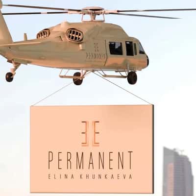 Giant Woman Groomed with Makeup in a fake-out-of-home ad of Elle Permanent