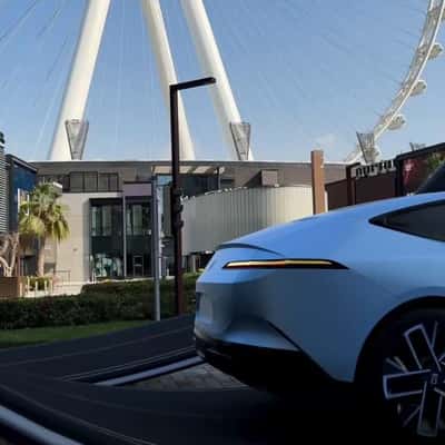 Car Making 360 Degree Loop in a fake-out-of-home ad of AVATR