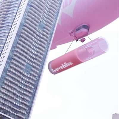 Airship Drops Lip Tint in a fake-out-of-home-ad of Barenbliss