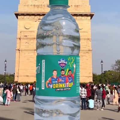 Drone Delivers Bottled Water in India in a fake-out-of-home ad of Bisleri