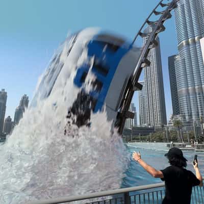 Train Roller Coaster Ride in Burj Khalifa in a fake-out-of-home ad of Botim