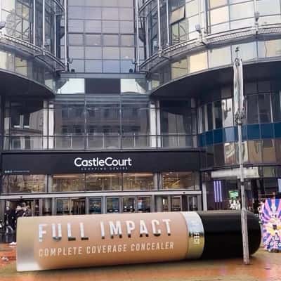 Concealer Drops at Shopping Center in a fake-out-of-home ad of BPerfect Cosmetics