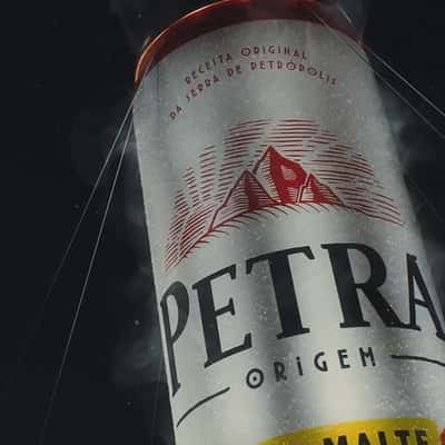 Beer Can Installation Lights Up in a fake-out-of-home-ad of Cerveja Petra