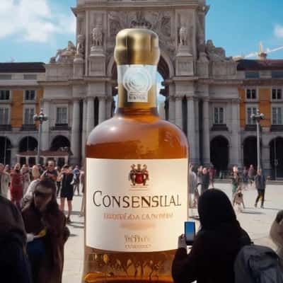 Huge Wine Spotted at the Square in a fake-out-of-home ad of Consensual Douro Wines