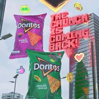 Chip Portal Reveals Packs of Chips in a fake-out-of-home ad of Doritos