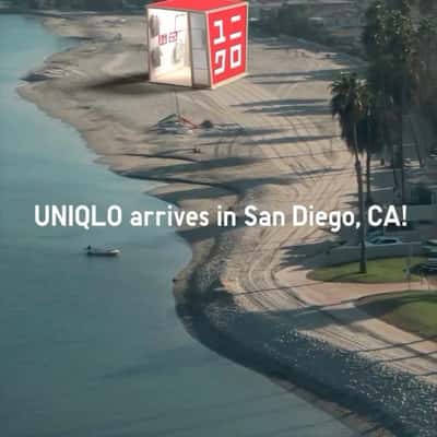 Cubicle Dances at Promenade in a fake-out-of-home ad of Uniqlo