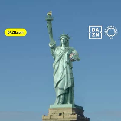 Statue of Liberty Shows Off Soccer Skills in a fake-out-of-home ad of FIFA 