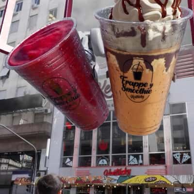 Frozen Beverages Emerge from  Fridge in a fake-out-of-home ad of Kentucky