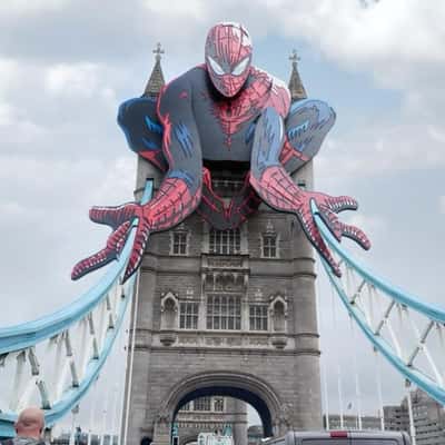 Illustrations Displayed Along River in a fake-out-of-home ad of Robin Yayla