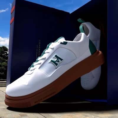 Sneaker Leaves Footprints in a fake-out-of-home ad of Mario Hernández