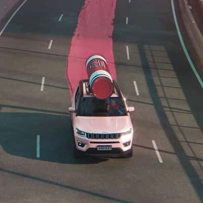 Lipstick Paints the City Pink in a fake-out-of-home ad of Mary Kay